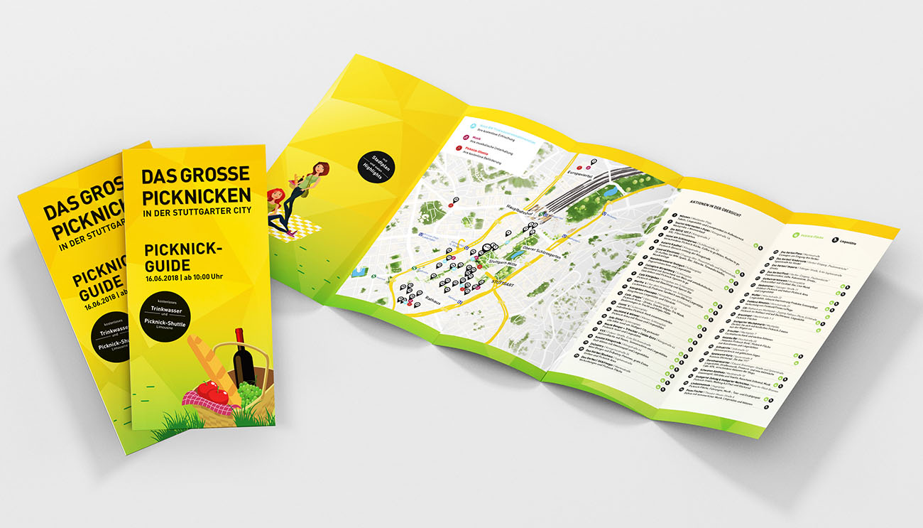 Flyer für das große Picknicken City-Initiative Stuttgart e. V.