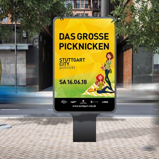 Plakat für das große Picknicken City-Initiative Stuttgart e. V.