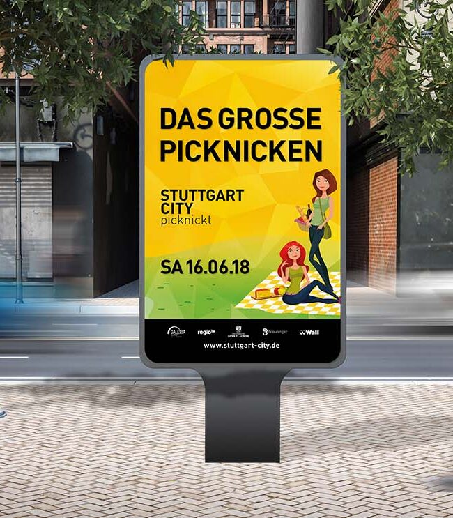 Plakat für das große Picknicken City-Initiative Stuttgart e. V.