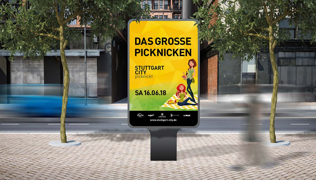 Plakat für das große Picknicken City-Initiative Stuttgart e. V.