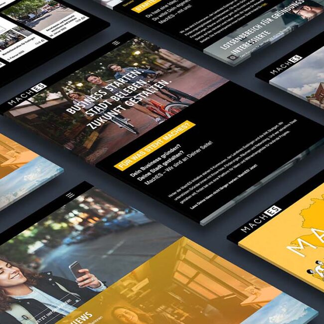 Webdesign, Grafikdesign, Strategie und Konzeption für maches.info in Esslingen