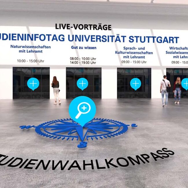 Programmierung einer virtuellen Welt. Einblick in das virtuelle Foyer.