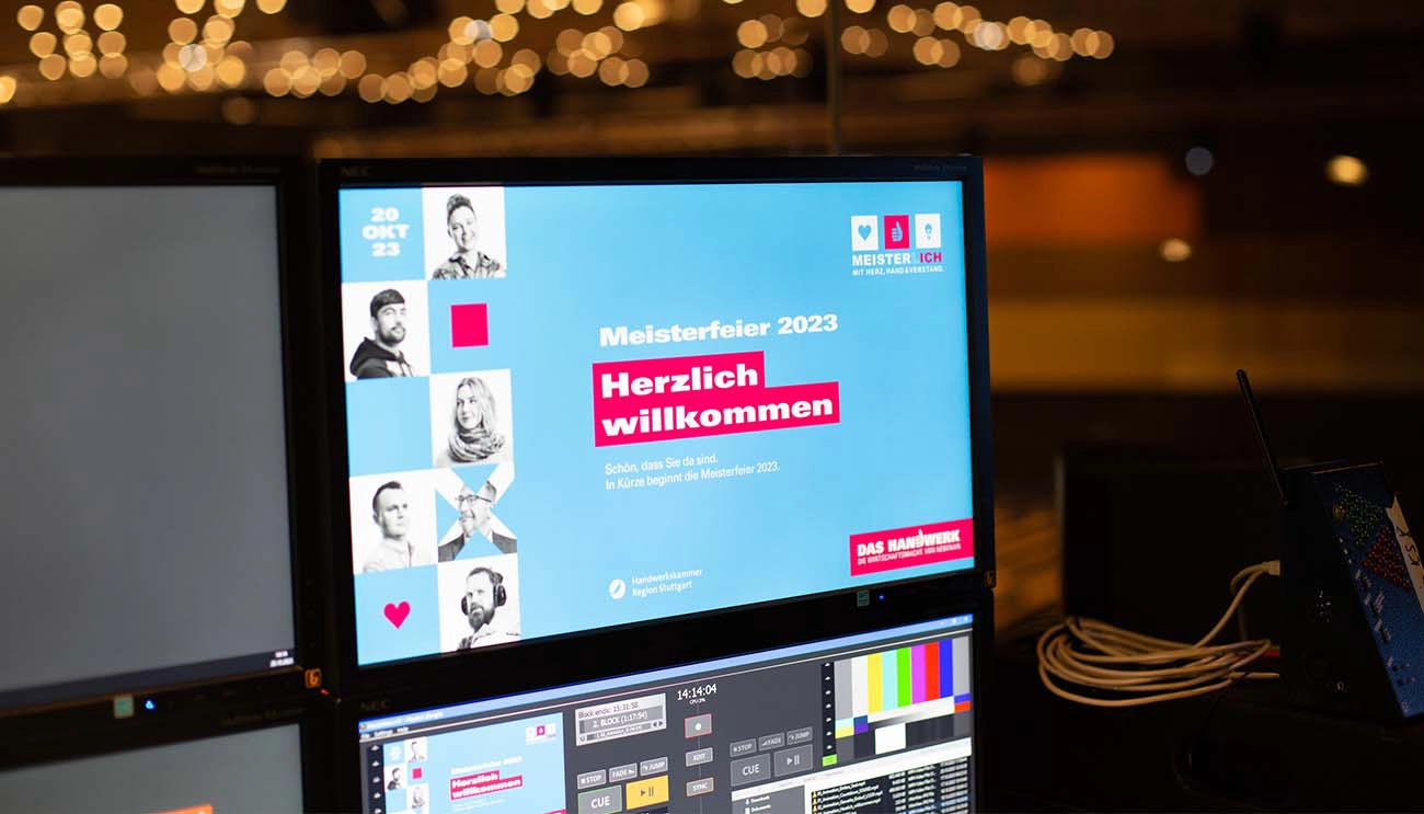 Planung und Gesamtorganisation des Events zuständig, sondern auch für das gesamte Design der Veranstaltung rund um das Motto „MeisterlICH – mit Herz, Hand & Verstand“. Agentur Stuttgart Esslingen